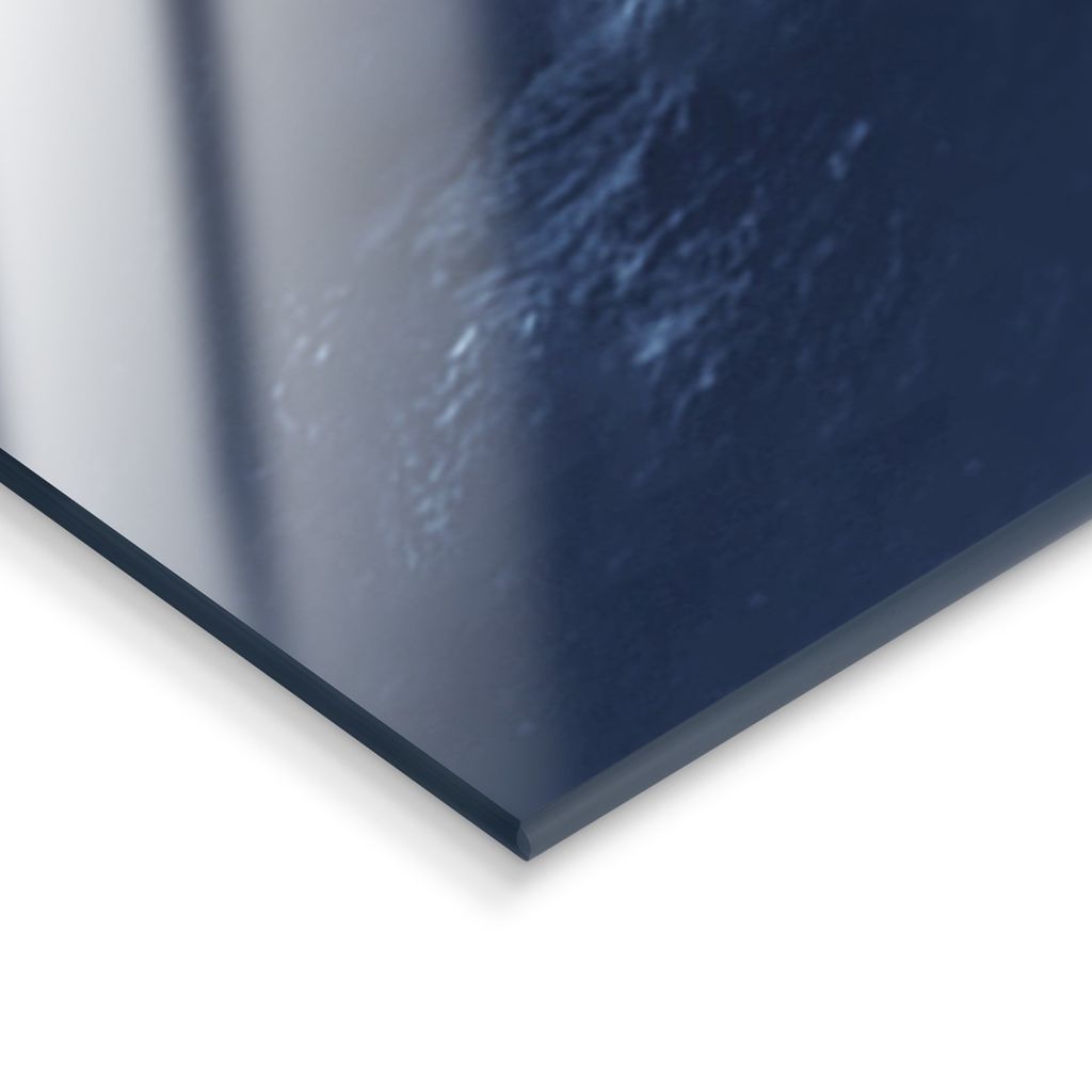 Üveg falikép, föld, 50x125 cm, kék - espace - butopêa